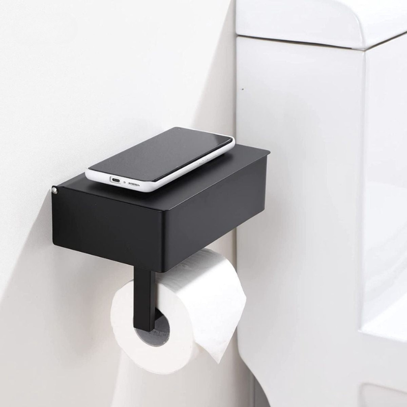Stylish Stainless Steel Toilet Paper Holder Wall Mount