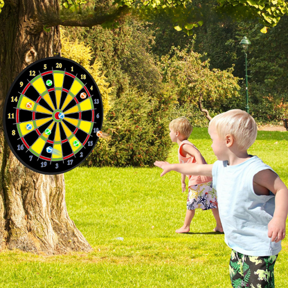 Fun Dartboard Set with Bright Colored Darts