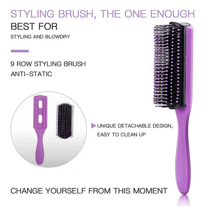 Gentle 4-piece Hair Brush Detangling Kit