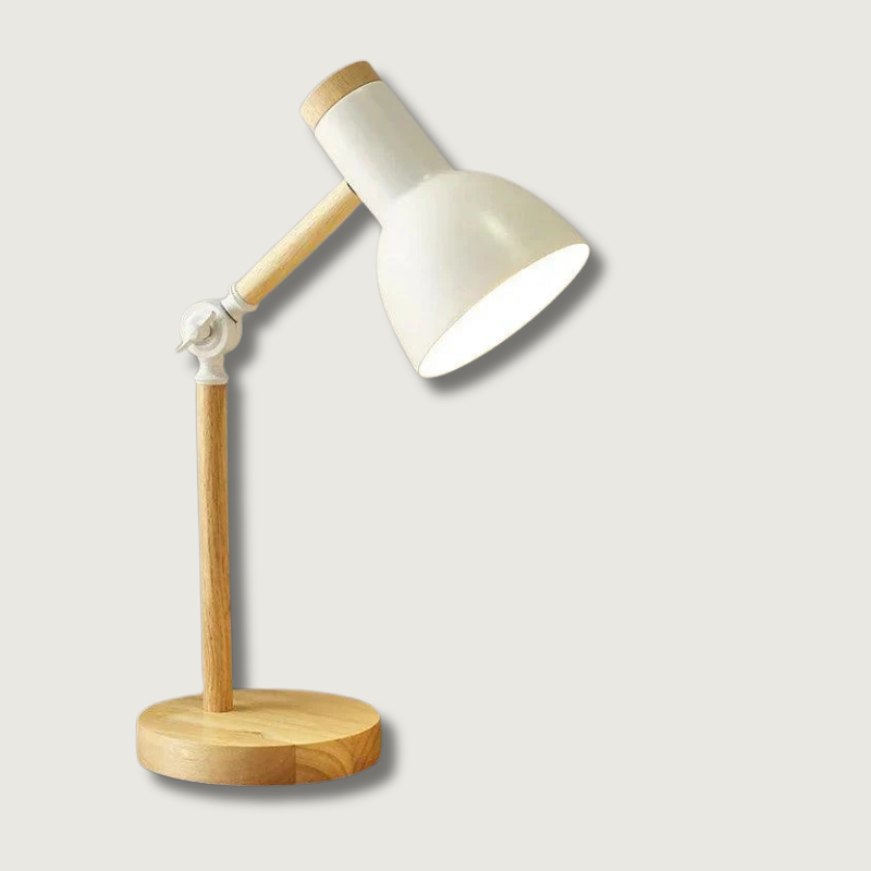 Rustic Wooden Nordic Desk Lamp - Fesara