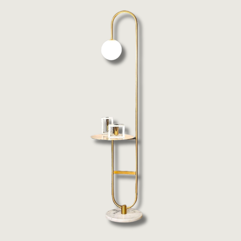 Space Saving Floor Lamp with Shelf - Fesara
