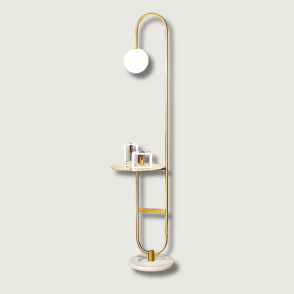 Space Saving Floor Lamp with Shelf - Fesara