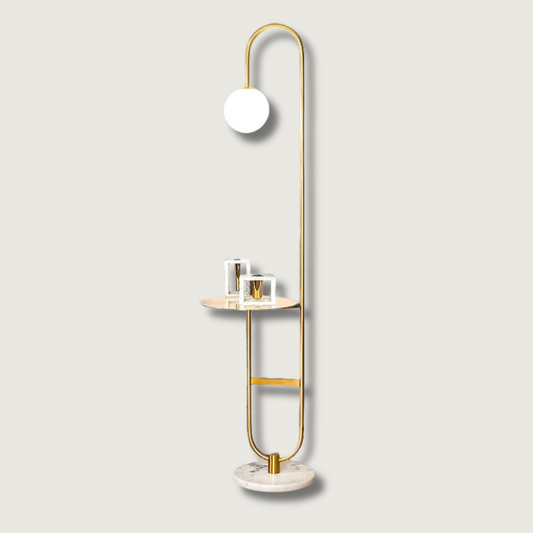 Space Saving Floor Lamp with Shelf - Fesara