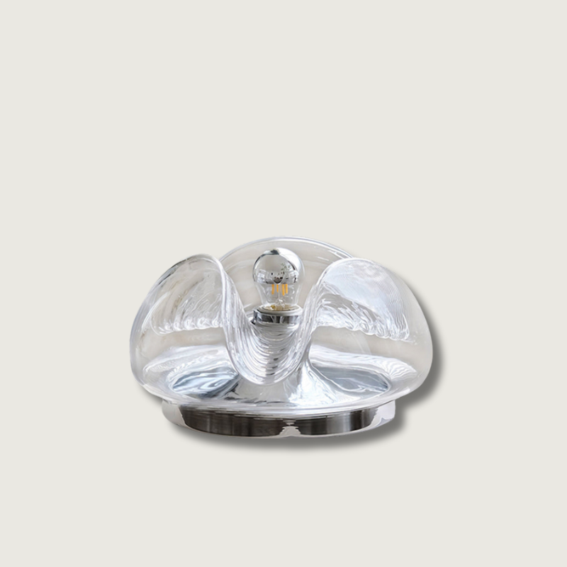 Sleek Table Lamp with Soft Wave Pattern - Fesara