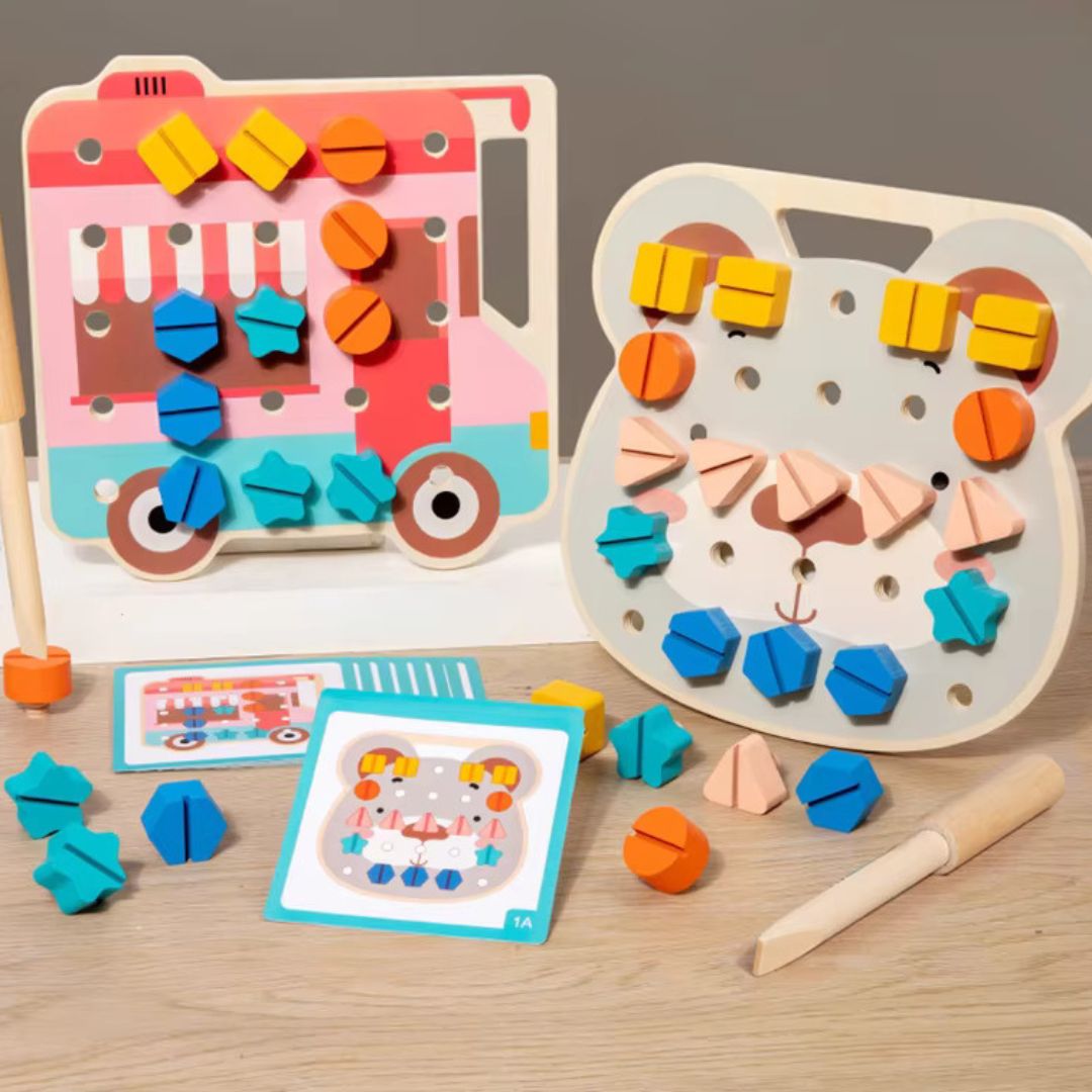 Colorful Wooden Bear Board for Kids Craft Kit