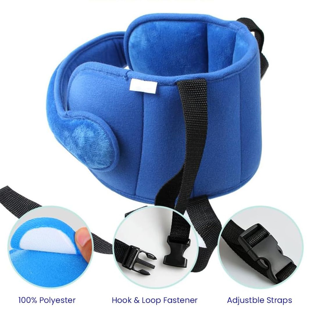 Kids Car Headrest Pillow - Soft Adjustable Travel Cushion