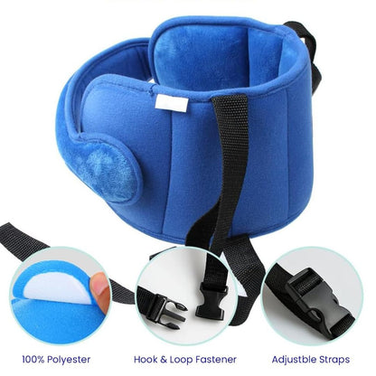 Kids Car Headrest Pillow - Soft Adjustable Travel Cushion