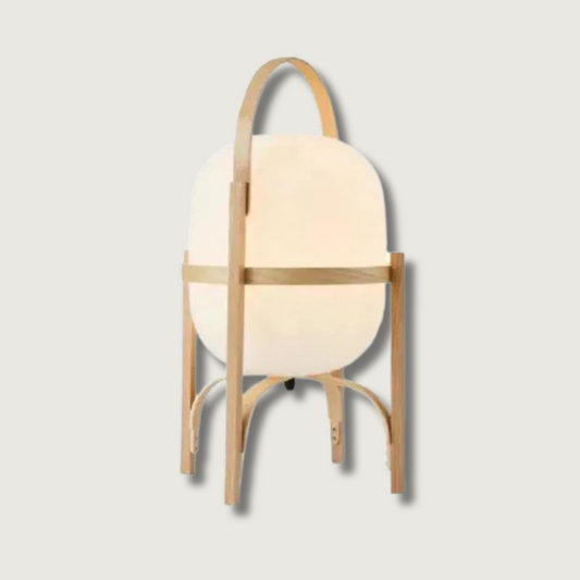 Rustic Wood Desk Table Lamp - Fesara