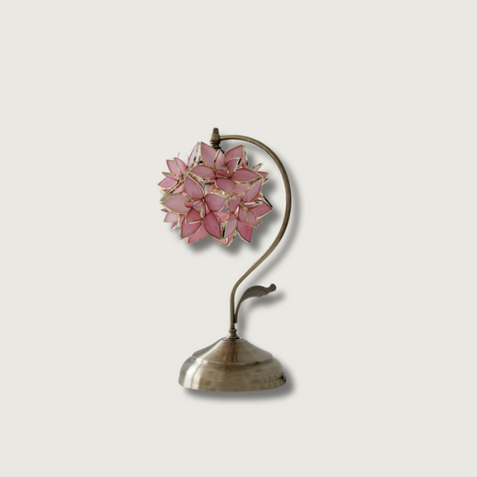 Elegant Shell Glass Table Lamp - Fesara