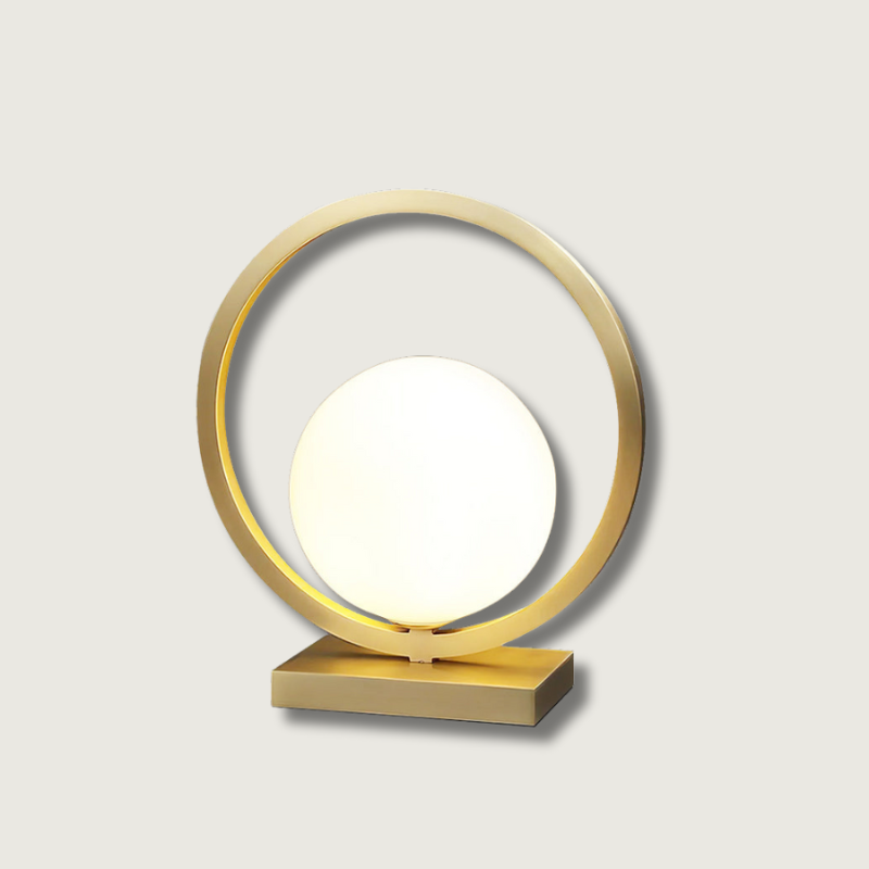 Elegant Brass Table Lamp with Warm Ambient Light - Fesara
