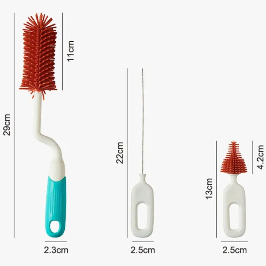 Baby Bottle Cleaning Brush Set with Storage Case