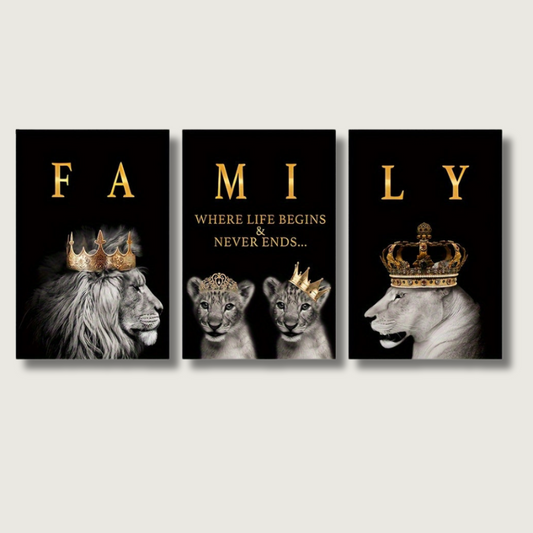 Wildlife Lion Wall Art Collection - Fesara