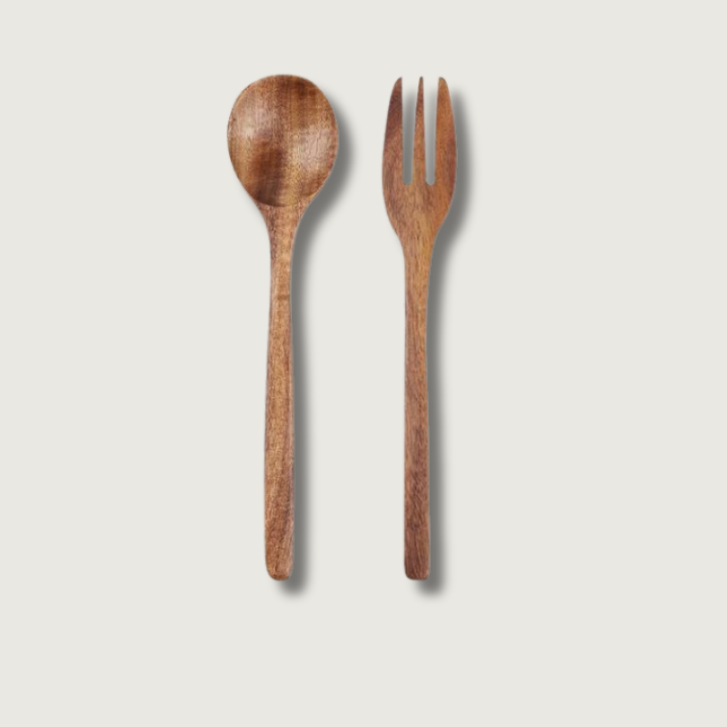Wooden Kitchen Utensil Spoon and Fork Set - Fesara