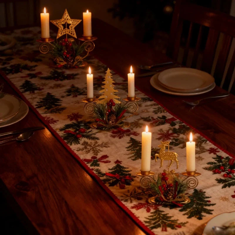 Winter Glow Metal Candle Holder