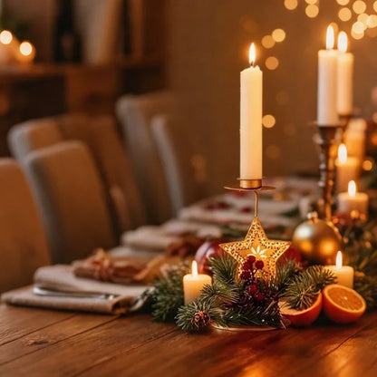 Winter Glow Metal Candle Holder