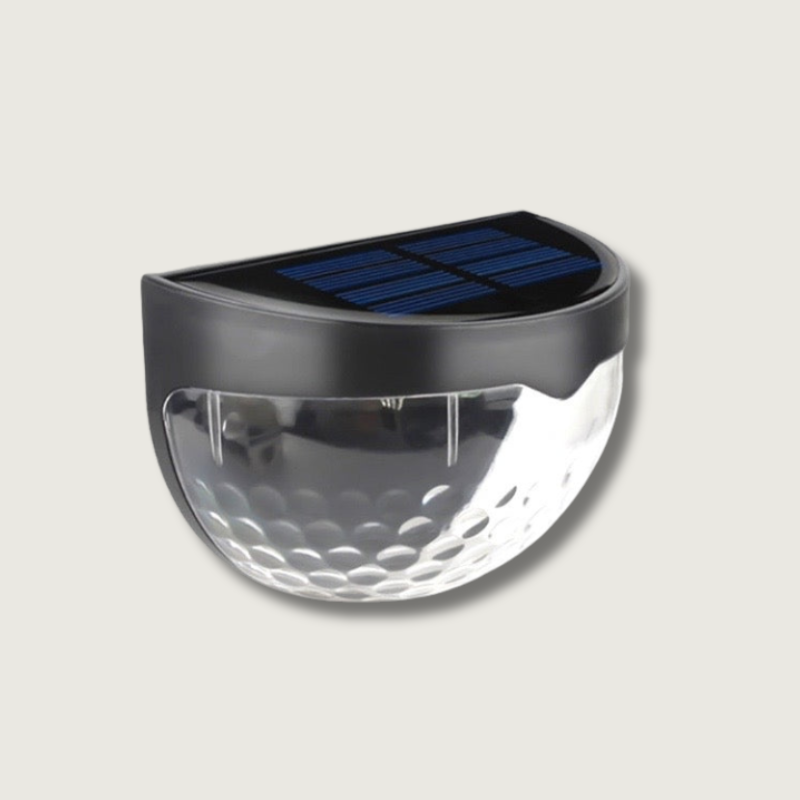 Black Outdoor Solar Wall Light with Modern Glow - Fesara