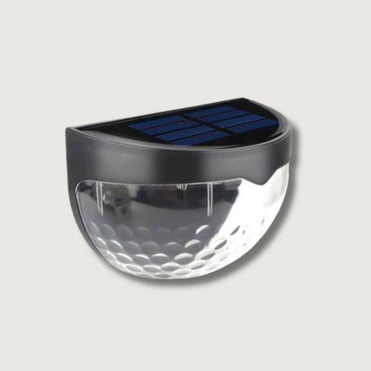 Black Outdoor Solar Wall Light with Modern Glow - Fesara