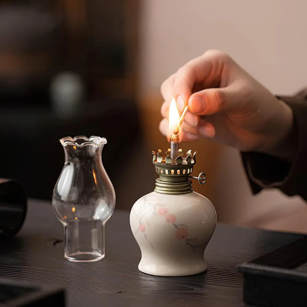Warm Glow Kerosene Oil Lamp