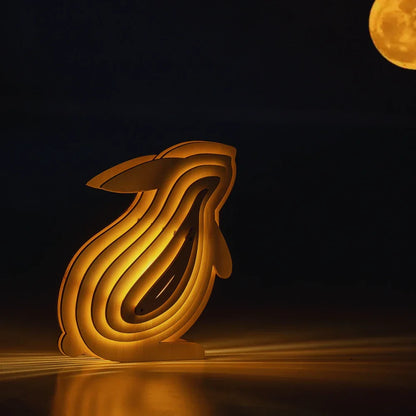 Handcrafted Woodland Animal Table Lamp