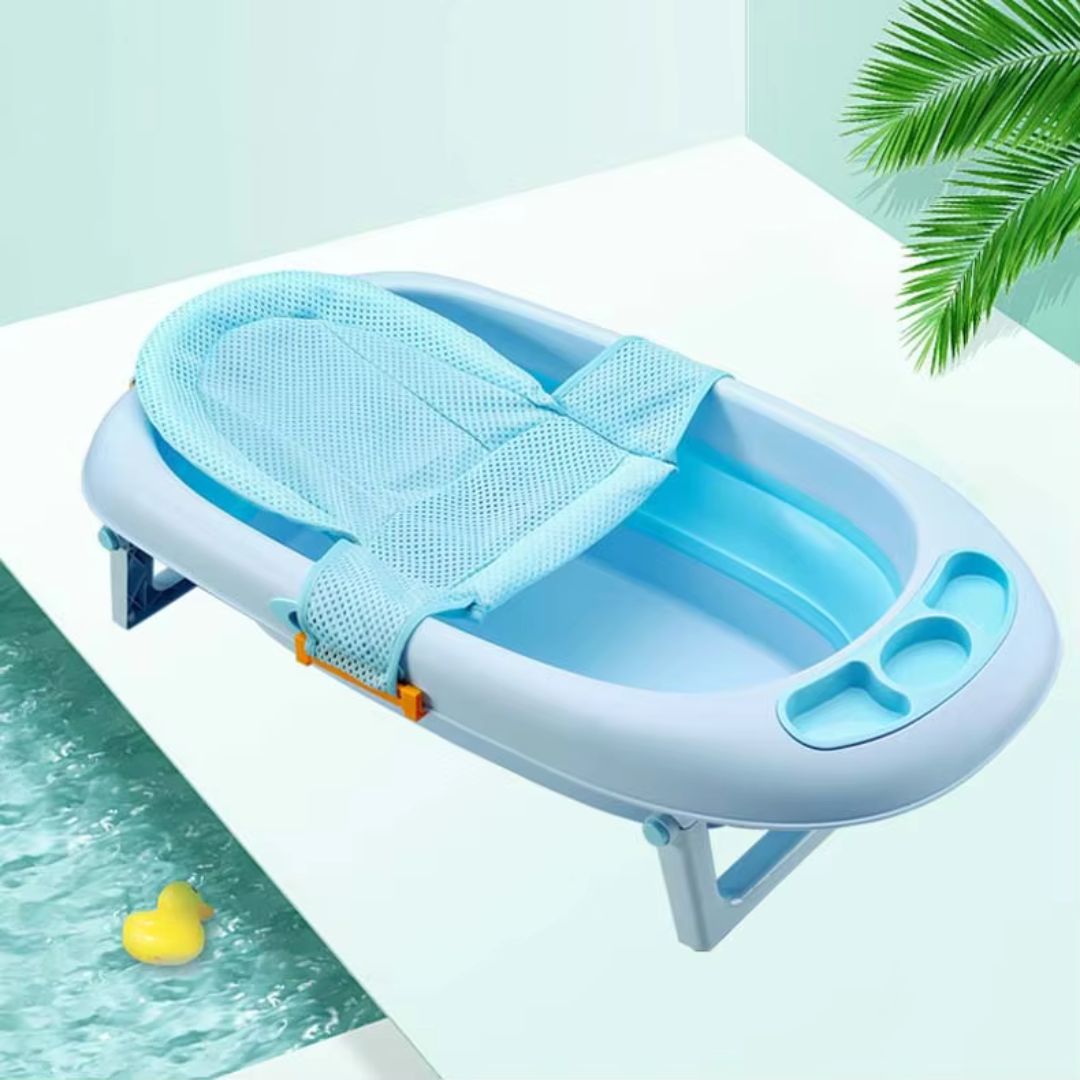 Portable Infant Tub with Non-Slip Seat and Secure Harness