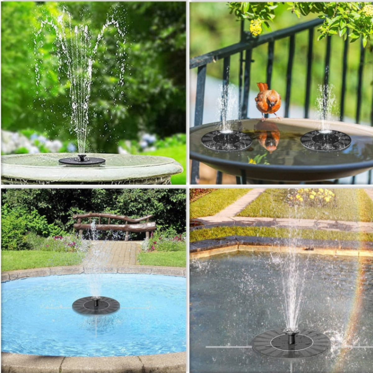 Natural Outdoor Bird Fountain
