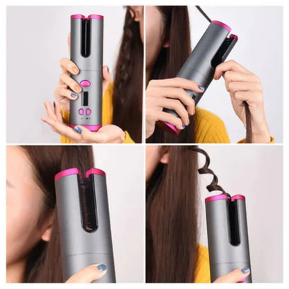 Portable Easy Curl Hair Styler Cordless Curling Iron