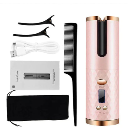 Portable Easy Curl Hair Styler Cordless Curling Iron