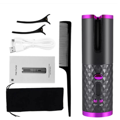 Portable Easy Curl Hair Styler Cordless Curling Iron - Fesara