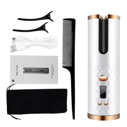 Portable Easy Curl Hair Styler Cordless Curling Iron
