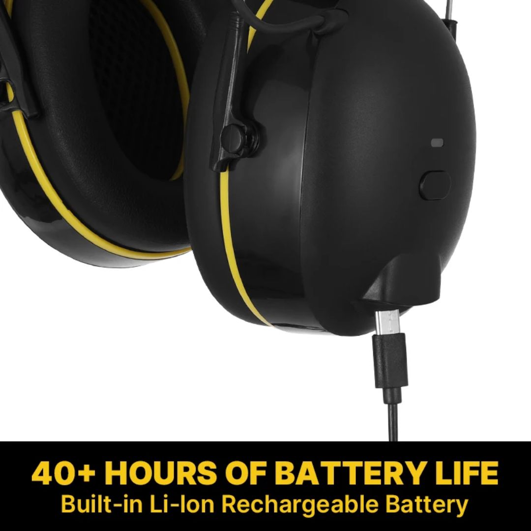 Wireless Safety Ear Muffs with Noise Cancelling Headphones