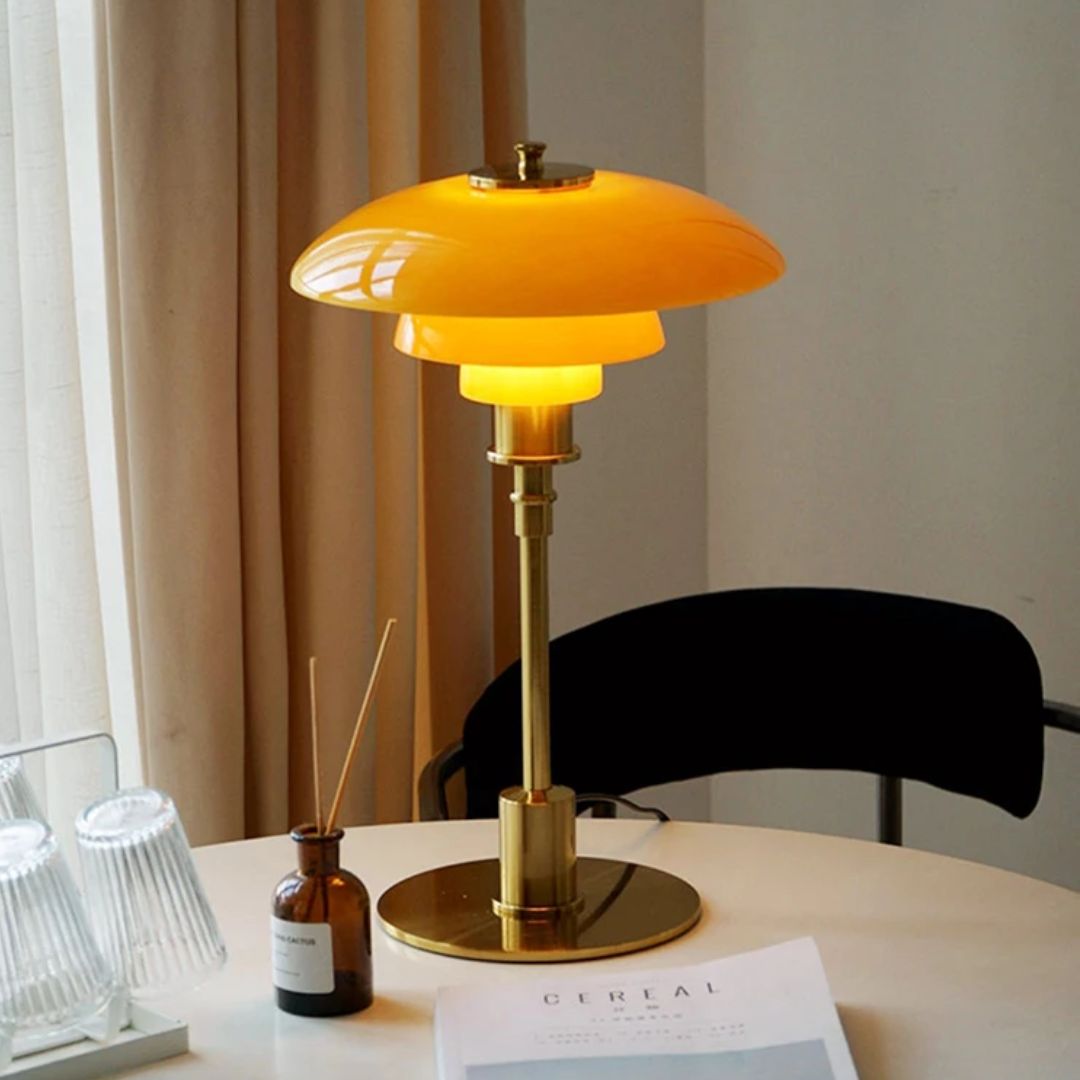 Sleek Nordic Glass Desk Lamp – Modern LED Table Light