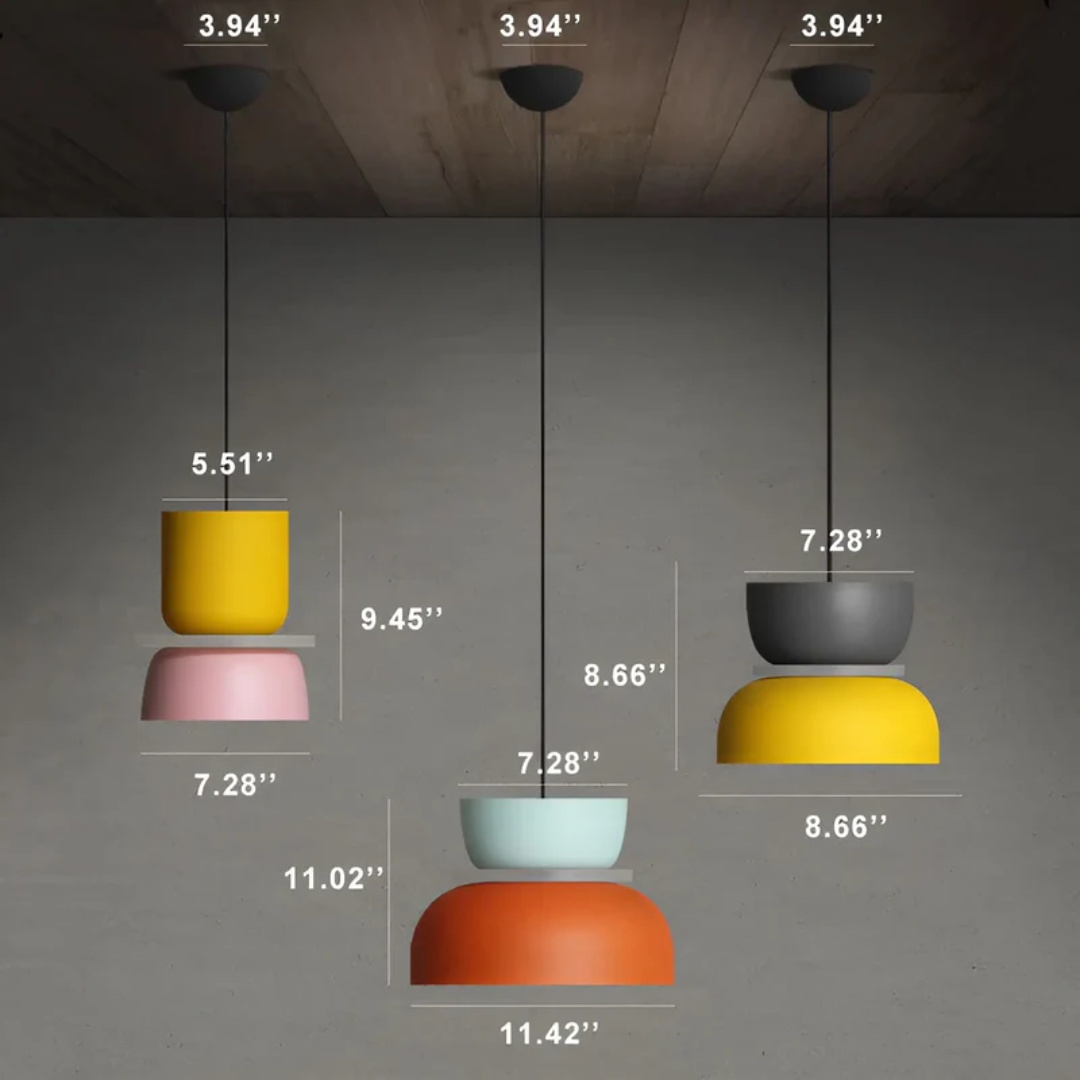 Bright Colorful Macaron Pendant Lamp