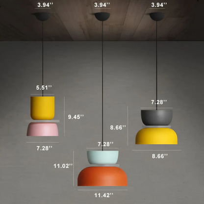 Bright Colorful Macaron Pendant Lamp