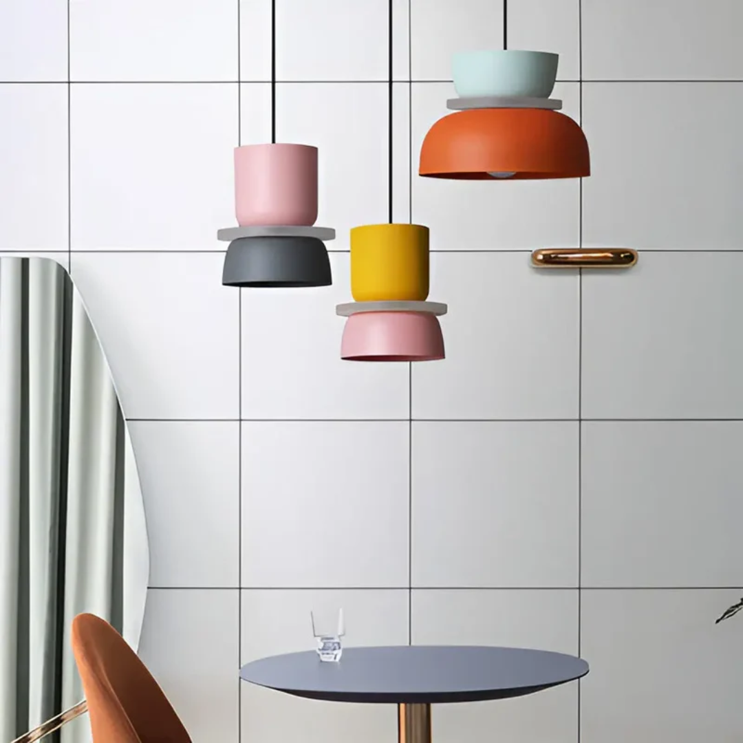 Bright Colorful Macaron Pendant Lamp