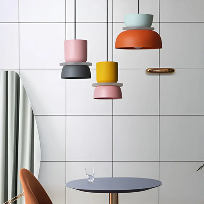 Bright Colorful Macaron Pendant Lamp