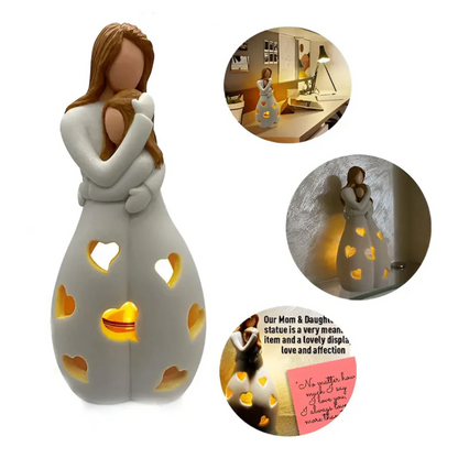 Heartwarming Mom and Daughter Candle Holder Set
