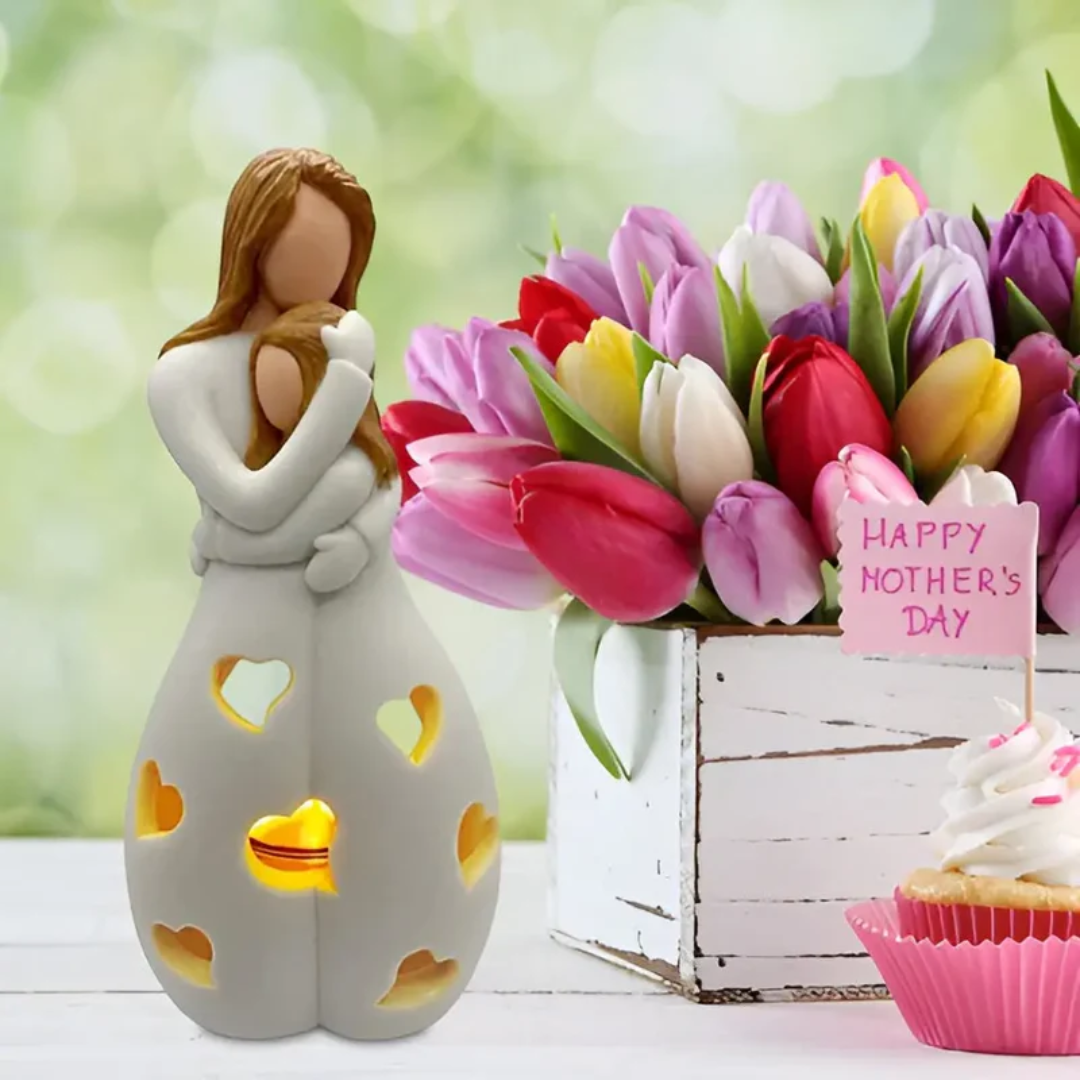Heartwarming Mom and Daughter Candle Holder Set