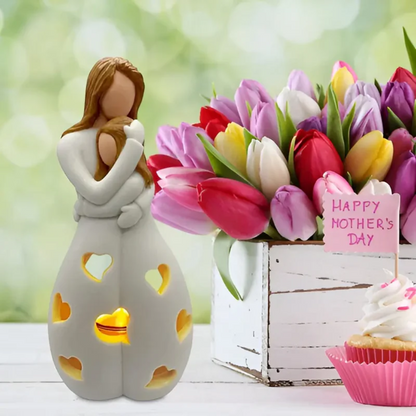 Heartwarming Mom and Daughter Candle Holder Set