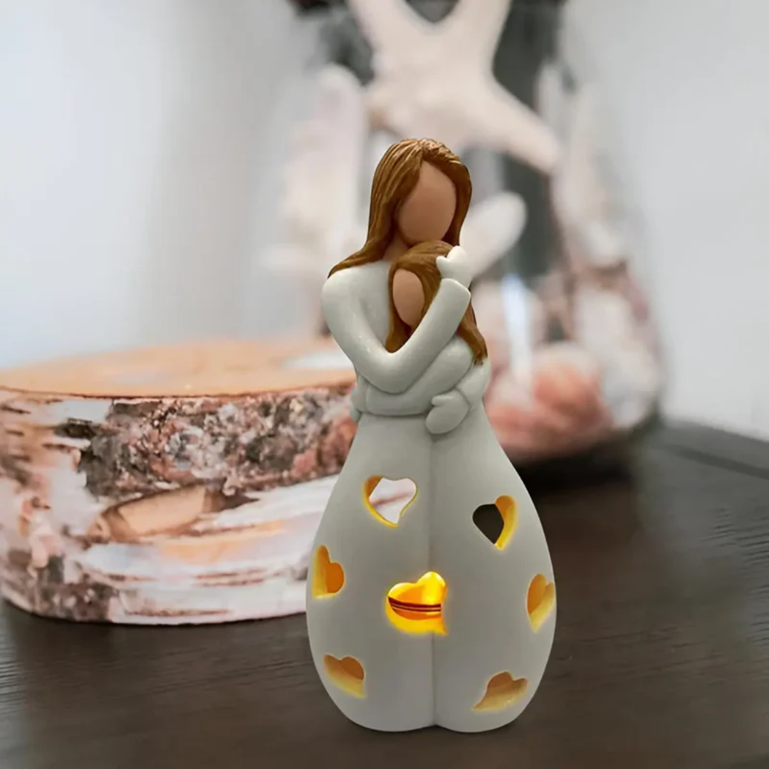 Heartwarming Mom and Daughter Candle Holder Set