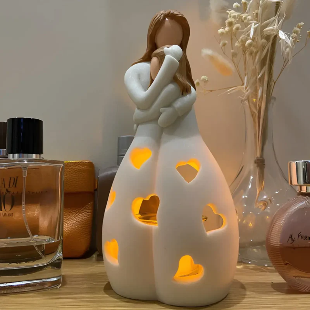 Heartwarming Mom and Daughter Candle Holder Set