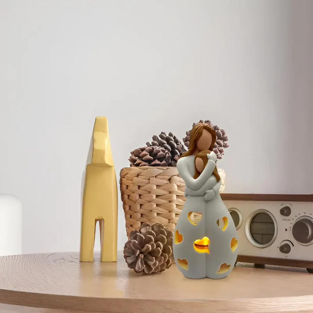 Heartwarming Mom and Daughter Candle Holder Set
