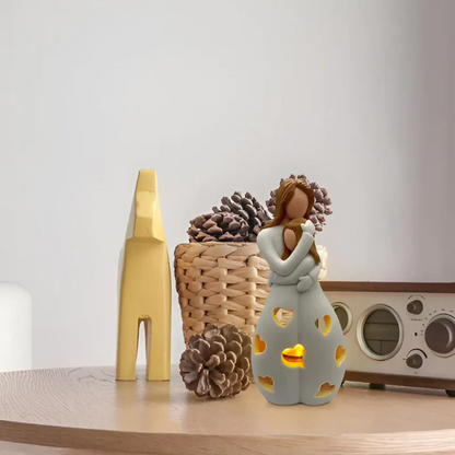 Heartwarming Mom and Daughter Candle Holder Set