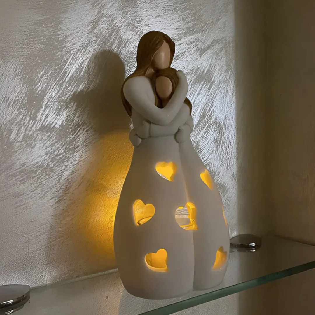 Heartwarming Mom and Daughter Candle Holder Set