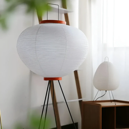 Natural Rice Paper Floor LED Lamp - Zen Style