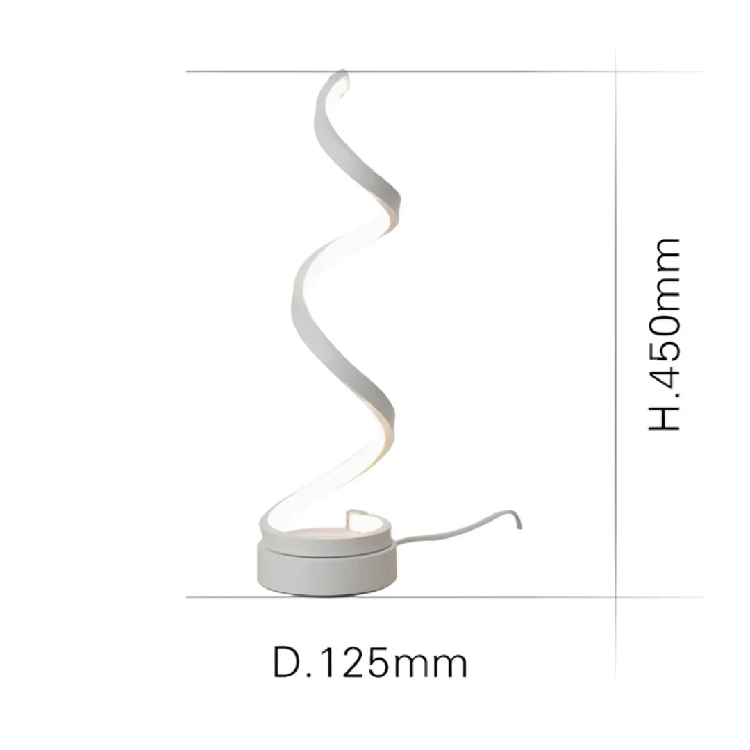 Adjustable Contemporary Spiral Desk Lamp