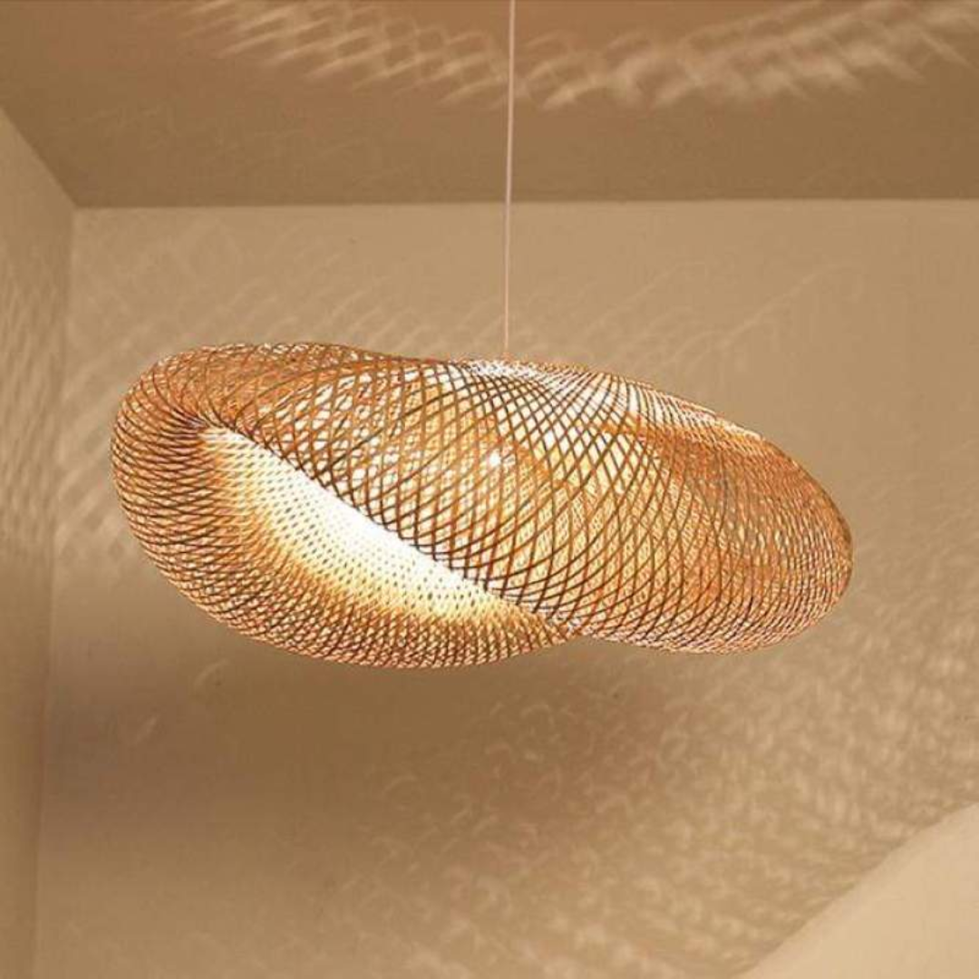 Natural Bamboo LED Hanging Light Balls