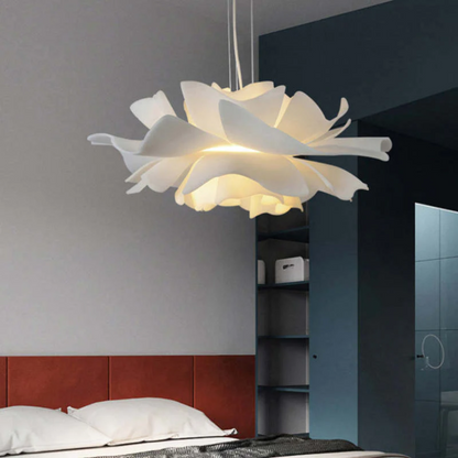 Elegant White Floral Pendant Light Metal Sophia