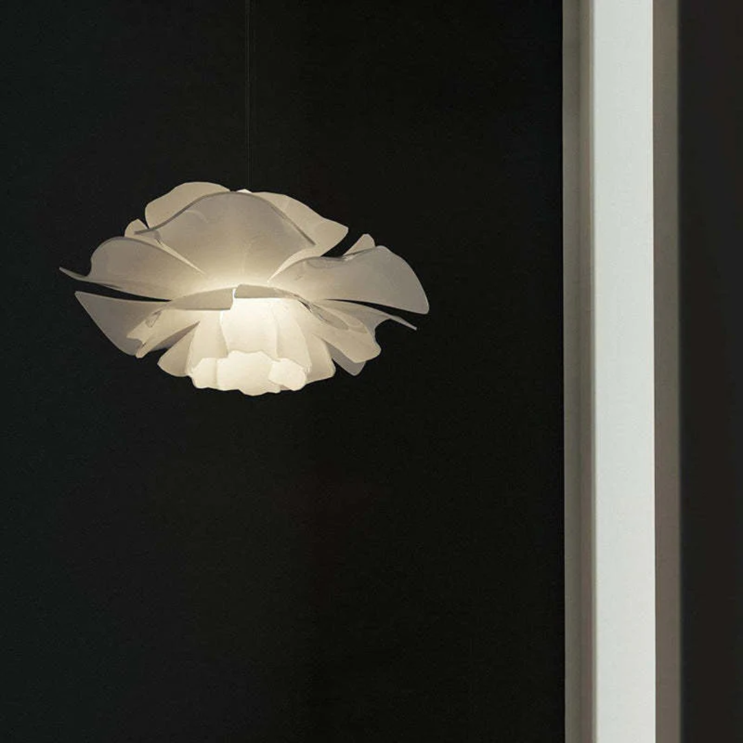 Elegant White Floral Pendant Light Metal Sophia