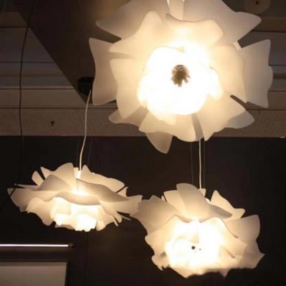 Elegant White Floral Pendant Light Metal Sophia