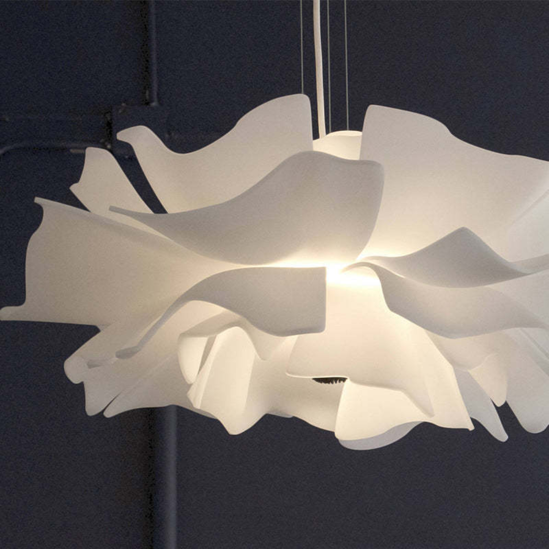 Elegant White Floral Pendant Light Metal Sophia